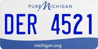 MI license plate DER4521