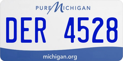MI license plate DER4528