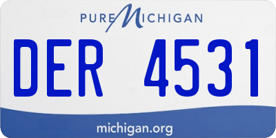 MI license plate DER4531