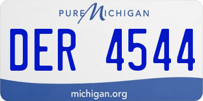 MI license plate DER4544