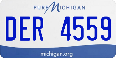 MI license plate DER4559
