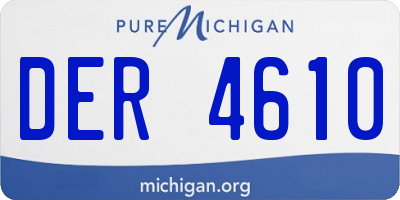 MI license plate DER4610