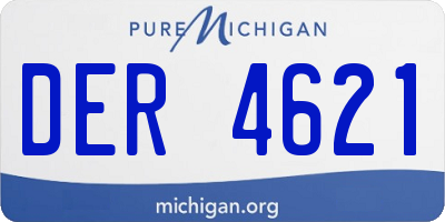 MI license plate DER4621
