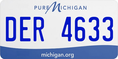 MI license plate DER4633