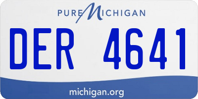 MI license plate DER4641