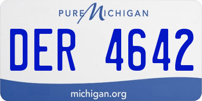 MI license plate DER4642