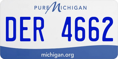 MI license plate DER4662