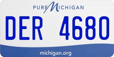 MI license plate DER4680