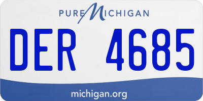 MI license plate DER4685