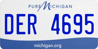 MI license plate DER4695