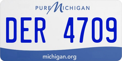 MI license plate DER4709