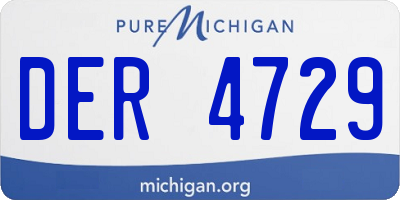 MI license plate DER4729