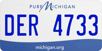 MI license plate DER4733