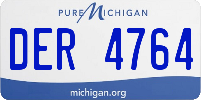 MI license plate DER4764