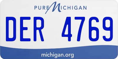 MI license plate DER4769