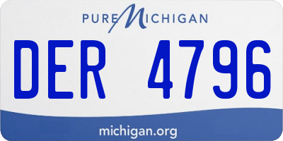 MI license plate DER4796