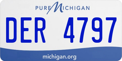 MI license plate DER4797