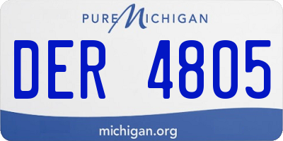 MI license plate DER4805
