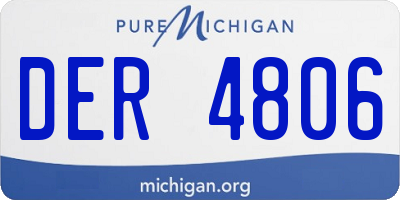 MI license plate DER4806
