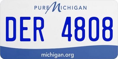 MI license plate DER4808