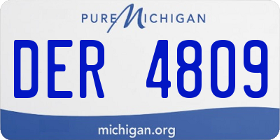MI license plate DER4809