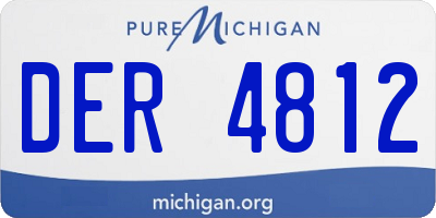 MI license plate DER4812