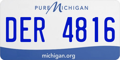 MI license plate DER4816