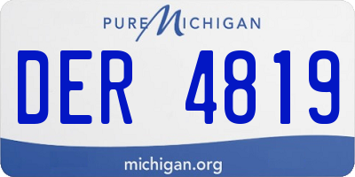 MI license plate DER4819
