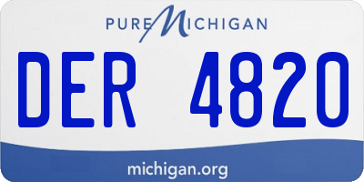 MI license plate DER4820