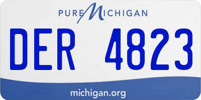 MI license plate DER4823