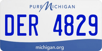 MI license plate DER4829