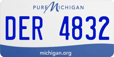 MI license plate DER4832