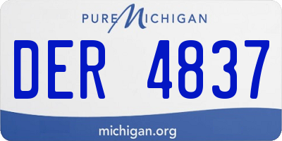 MI license plate DER4837