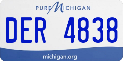 MI license plate DER4838