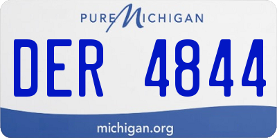 MI license plate DER4844