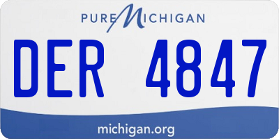 MI license plate DER4847