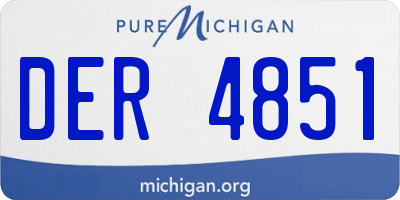 MI license plate DER4851