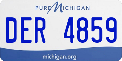 MI license plate DER4859