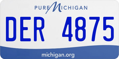 MI license plate DER4875