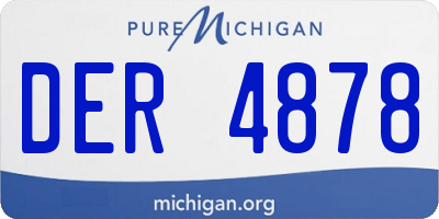 MI license plate DER4878