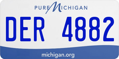 MI license plate DER4882