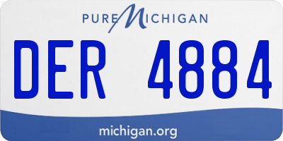 MI license plate DER4884