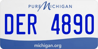 MI license plate DER4890