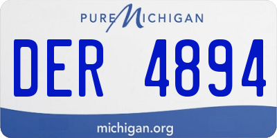 MI license plate DER4894