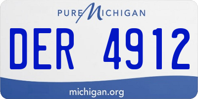 MI license plate DER4912