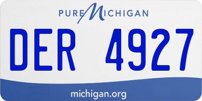 MI license plate DER4927