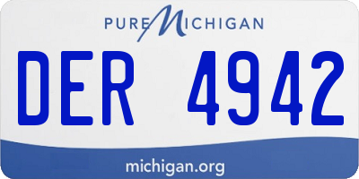 MI license plate DER4942