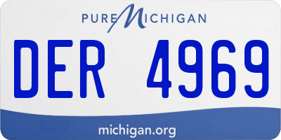 MI license plate DER4969