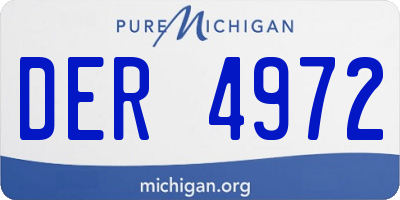 MI license plate DER4972