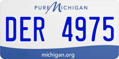 MI license plate DER4975